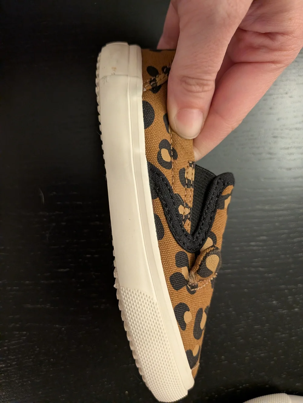 Old Navy Kids Slip-On Leopard Print Sneakers - Brown & Black